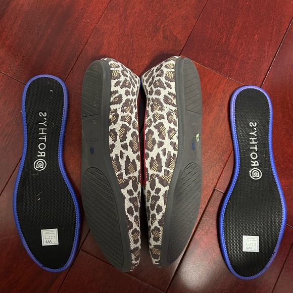 Rothy's Leopard Print loafers with Red and Blue Trim - Picture 7 of 10